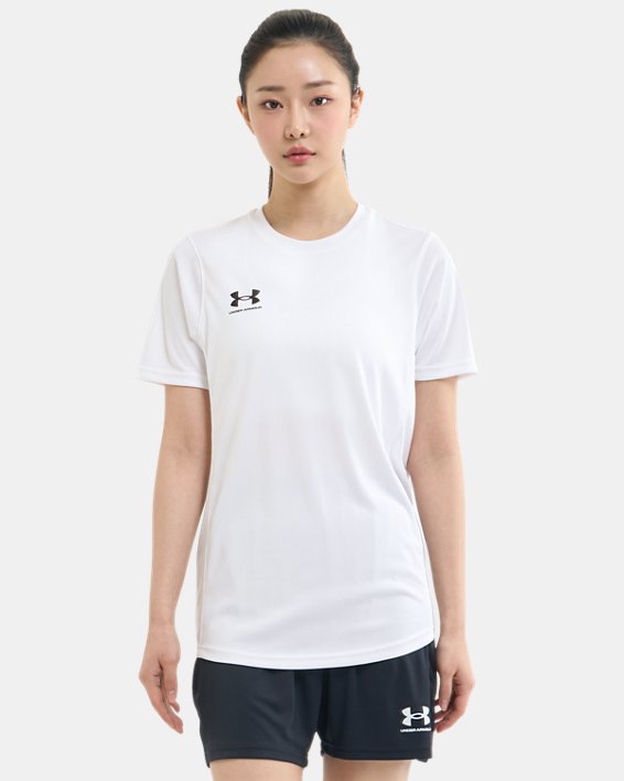 男士UA Challenger訓練短袖T恤 in White image number 2